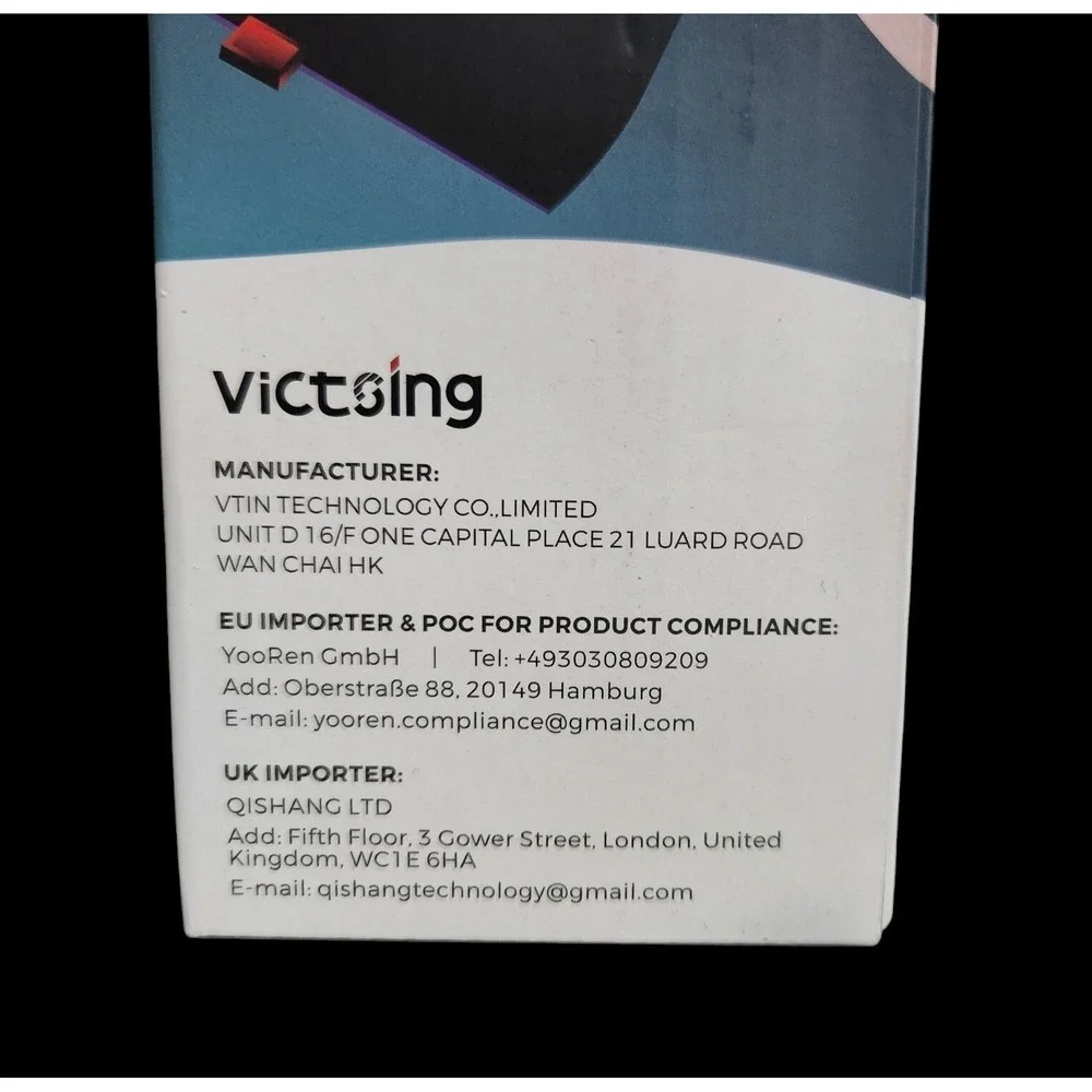 NEW in BOX ~ VicTsing Extended Large Gaming Mouse Pad - Black w/ USB / #‎ PC313A